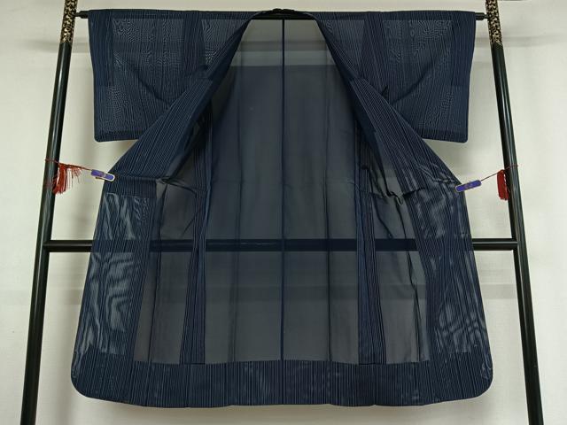 平和屋着物▽道行コート スリーシーズン 春夏秋 塵除け 縞 正絹 逸品 AABE9336jh