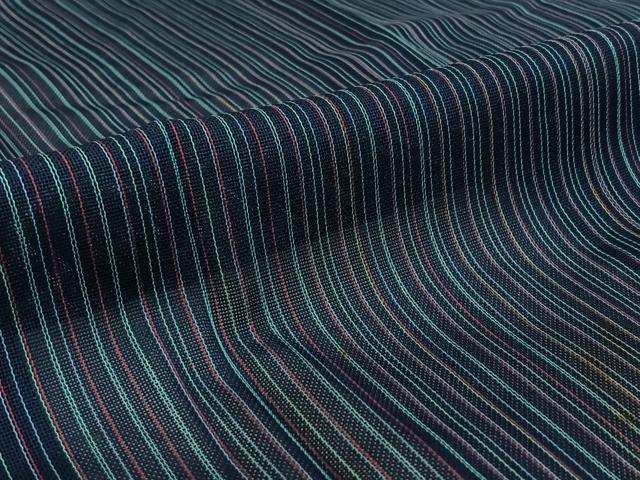 平和屋着物▽道行コート スリーシーズン 春夏秋 塵除け 縞 正絹 逸品 AABE9336jh