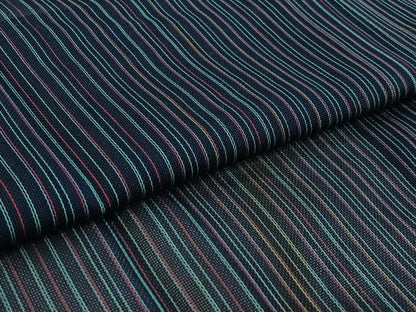 平和屋着物▽道行コート スリーシーズン 春夏秋 塵除け 縞 正絹 逸品 AABE9336jh