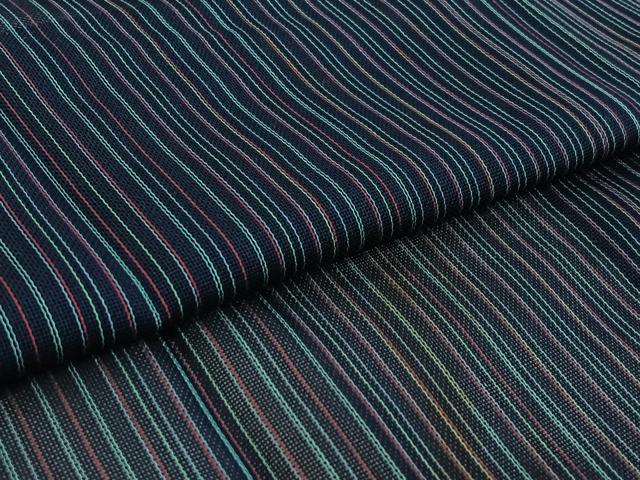 平和屋着物▽道行コート スリーシーズン 春夏秋 塵除け 縞 正絹 逸品 AABE9336jh