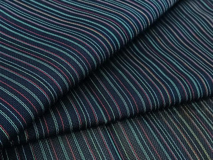 平和屋着物▽道行コート スリーシーズン 春夏秋 塵除け 縞 正絹 逸品 AABE9336jh