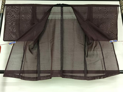 平和屋着物▽道行コート スリーシーズン 春夏秋 塵除け 樹林文 正絹 逸品 AABE9338jh