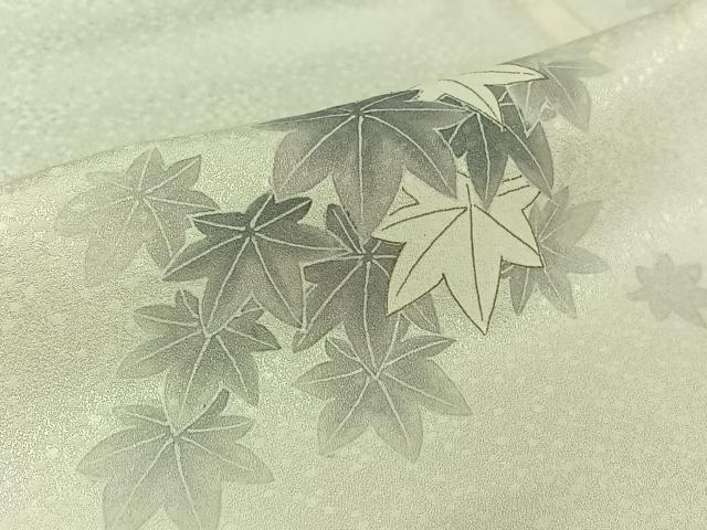 平和屋着物▽訪問着　単衣　紅葉　金彩　正絹　逸品　AABE9344jh