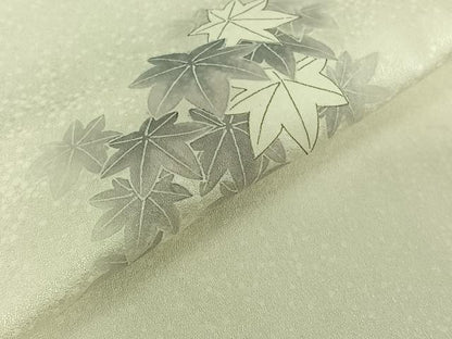 平和屋着物▽訪問着　単衣　紅葉　金彩　正絹　逸品　AABE9344jh
