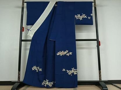 平和屋着物▽訪問着 単衣 舞花文 金彩 正絹 逸品 AABE9345jh