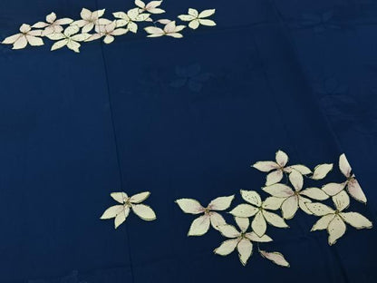 平和屋着物▽訪問着 単衣 舞花文 金彩 正絹 逸品 AABE9345jh