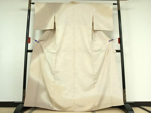平和屋着物▽本塩沢 やまだ織 訪問着 染色作家 桐村博 訪問着 単衣 横段文 暈し染め 正絹 逸品 AABE9347jh