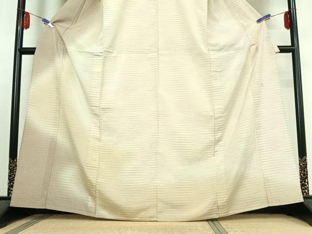 平和屋着物▽本塩沢 やまだ織 訪問着 染色作家 桐村博 訪問着 単衣 横段文 暈し染め 正絹 逸品 AABE9347jh