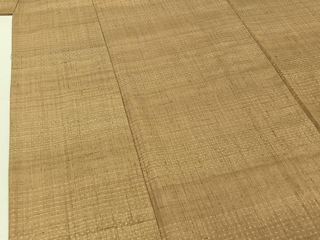 平和屋着物▽上質な紬 単衣 横段文 正絹 逸品 AABE9348jh