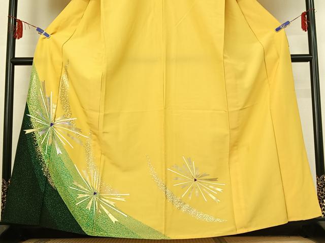 平和屋着物▽訪問着　単衣　舞花文　金銀彩　洗える着物　AABE9354jh 平和屋着物▽訪問着 単衣 舞花文 金銀彩 洗える着物 AABE9354jh