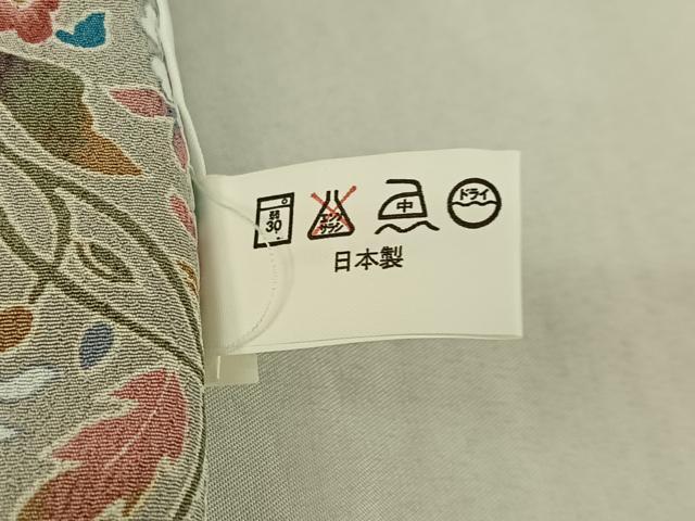 平和屋着物▽小紋 単衣 草花文 洗える着物 AABE9358jh