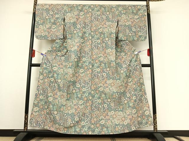 平和屋着物▽小紋　単衣　辻が花　洗える着物　AABE4009jh 平和屋着物▽小紋 単衣 辻が花 洗える着物 AABE9360jh