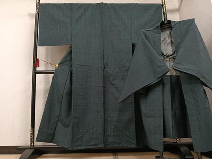 平和屋着物●男性　本場大島紬　アンサンブル　一元絣　正絹　逸品　AABF0005ph
