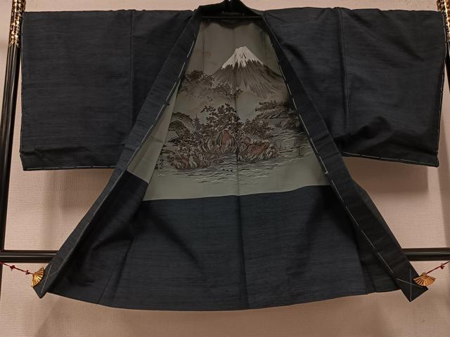 平和屋着物●男性　紬　アンサンブル　色無地　羊羹色　正絹　逸品　未使用　AABF0007ph 平和屋着物○男性 紬 アンサンブル 色無地 羊羹色 正絹 逸品 未使用