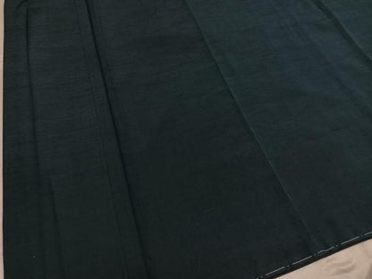 平和屋着物●男性　紬　アンサンブル　長襦袢(袷)セット　色無地　高麗納戸色　正絹　逸品　AABF0008ph