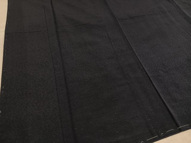 平和屋着物●男性　紬　アンサンブル　色無地　藍鉄色　正絹　逸品　未使用　AABF0009ph