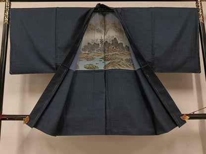 平和屋着物●男性　本場大島紬　アンサンブル　100亀甲　総詰め　正絹　逸品　未使用　AABF0011ph