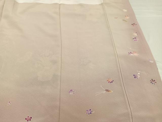 平和屋着物●訪問着　友禅　刺繍　飾花文　暈し染め　金彩　正絹　逸品　AABF0014ph