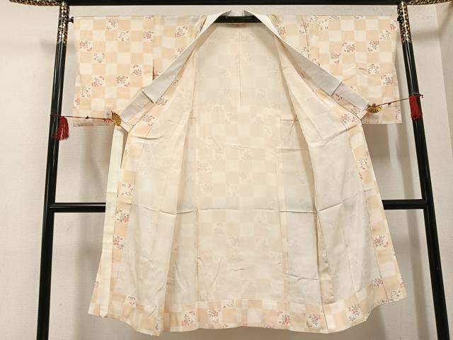 平和屋着物●長襦袢　無双仕立て　市松桜文　正絹　逸品　AABF0023ph 平和屋着物○長襦袢 無双仕立て 市松桜文 正絹 逸品 AABF0027ph 【公式