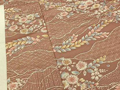 平和屋着物▽小紋　単衣　辻が花　洗える着物　AABF0081jh
