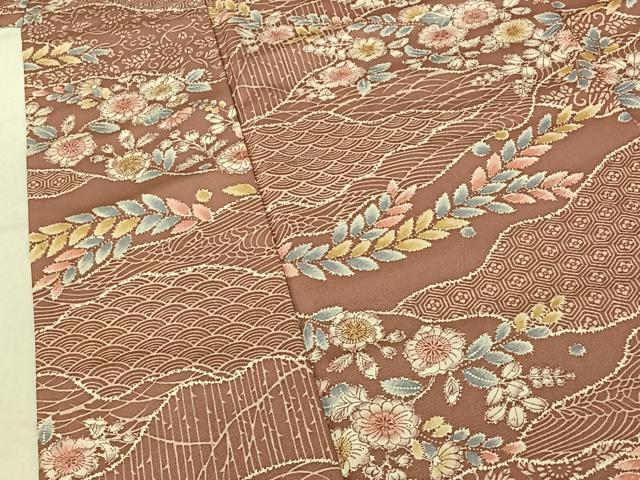 平和屋着物▽小紋　単衣　辻が花　洗える着物　AABF0081jh