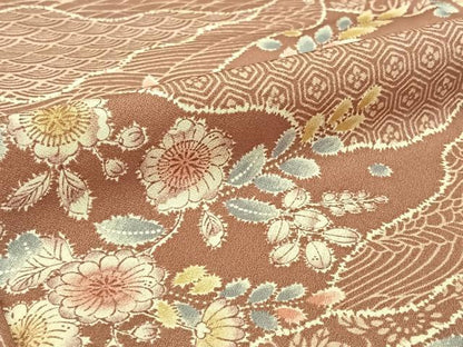 平和屋着物▽小紋　単衣　辻が花　洗える着物　AABF0081jh
