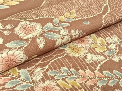 平和屋着物▽小紋　単衣　辻が花　洗える着物　AABF0081jh