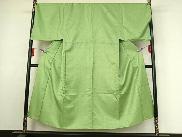 平和屋着物▽男性 色無地 単衣 柳色 キングサイズ 洗える着物 AABF0084jh