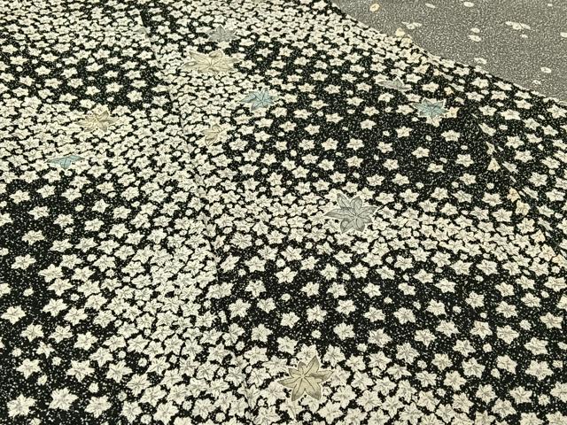 平和屋着物▽訪問着 単衣 舞花文 正絹 逸品 AABF0086jh