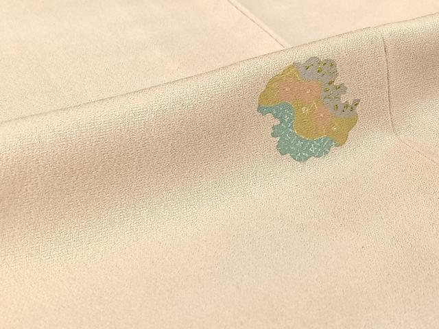平和屋着物▽上質な小紋 単衣 雲取り花文 暈し染め 金彩 正絹 逸品 AABF0087jh