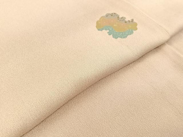 平和屋着物▽上質な小紋 単衣 雲取り花文 暈し染め 金彩 正絹 逸品 AABF0087jh