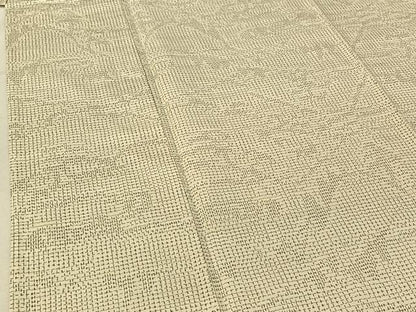 平和屋着物▽上質な紬 単衣 風景文 正絹 逸品 AABF0096jh
