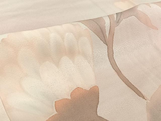 平和屋着物▽上質な小紋 単衣 草花文 正絹 逸品 AABF0106jh