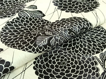 平和屋着物▽上質な小紋　単衣　草花文　正絹　逸品　AABF0111jh