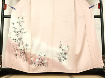 平和屋着物▽訪問着　単衣　手描き　花籬文　暈し染め　正絹　逸品　AABF0113jh