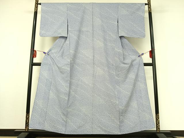 平和屋着物▽小紋 単衣 舞花文 洗える着物 AABF0119jh