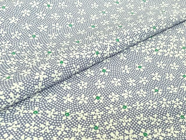 平和屋着物▽小紋 単衣 舞花文 洗える着物 AABF0119jh