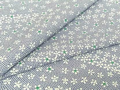 平和屋着物▽小紋 単衣 舞花文 洗える着物 AABF0119jh