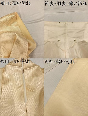 平和屋着物■訪問着　駒刺繍　地紙花文　金彩　正絹　逸品　AABF0152ph