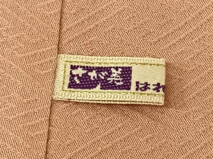 平和屋着物●上質な色無地　草花地紋　一斤染色　さが美扱い　正絹　逸品　AABF0208fy