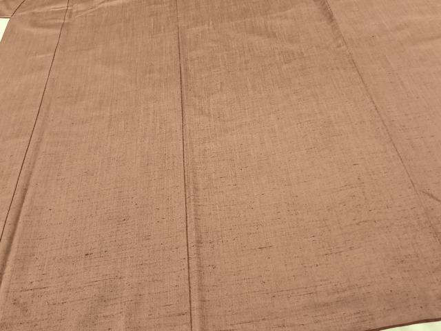 平和屋着物●上質な紬　色無地　鴇浅葱色　正絹　逸品　AABF0212fy