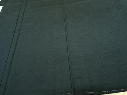 平和屋着物●男性　紬　色無地　青藍色　キングサイズ　正絹　逸品　AABF0216fy
