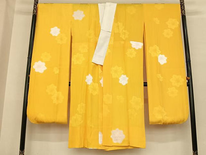 平和屋着物●振袖用長襦袢　無双仕立て　絞り　舞花文　ますいわ屋扱い　正絹　逸品　AABF0217fy