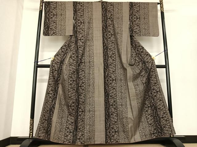 平和屋着物●本場大島紬　カタス9マルキ　笹竹間道　正絹　逸品　AABF0220fy