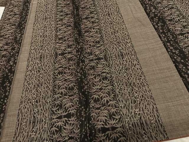 平和屋着物●本場大島紬　カタス9マルキ　笹竹間道　正絹　逸品　AABF0220fy