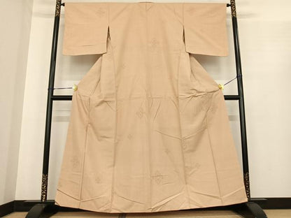 平和屋着物●結城紬　80亀甲　飛び亀甲柄　正絹　逸品　AABF0223fy