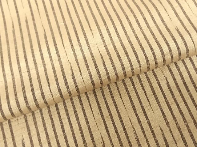 平和屋着物●上質な紬　変わり縞　正絹　逸品　AABF0224fy