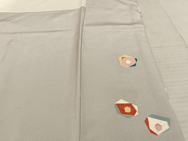 平和屋着物●本加賀友禅作家　金丸水明　訪問着　枝花文　正絹　逸品　AABF0225fy