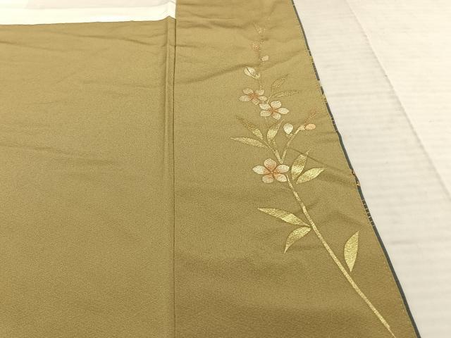平和屋着物○訪問着 友禅 作家物 松峰 駒刺繍 枝梅文 暈