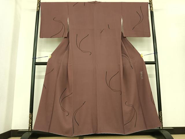 平和屋着物●世界的人形師　辻村寿三郎　ジュサブロー　小紋　兎　うさぎ　正絹　逸品　AABF0235fy